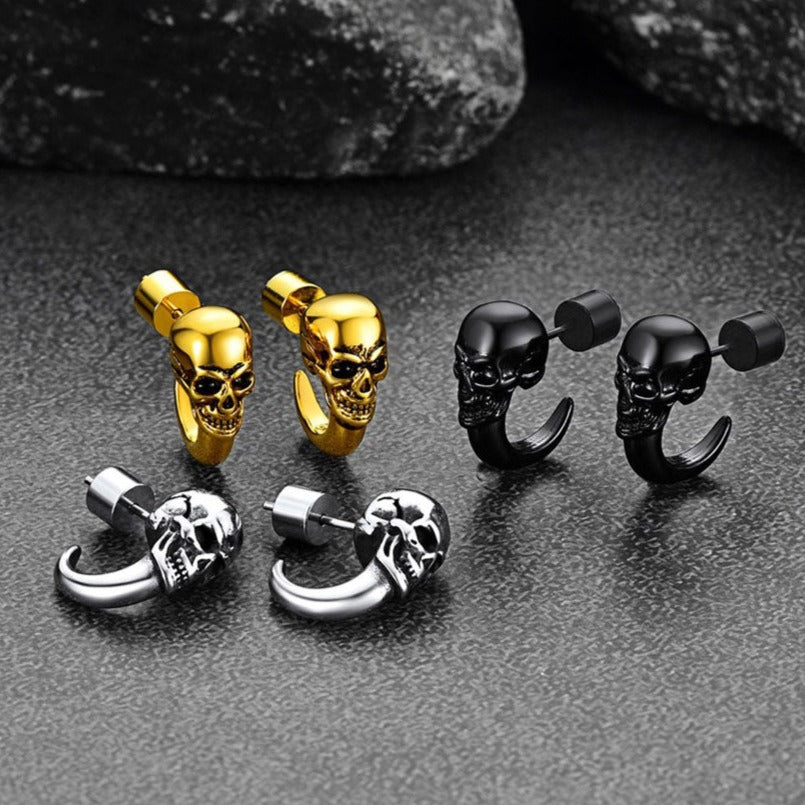 Skull Huggie Earrings