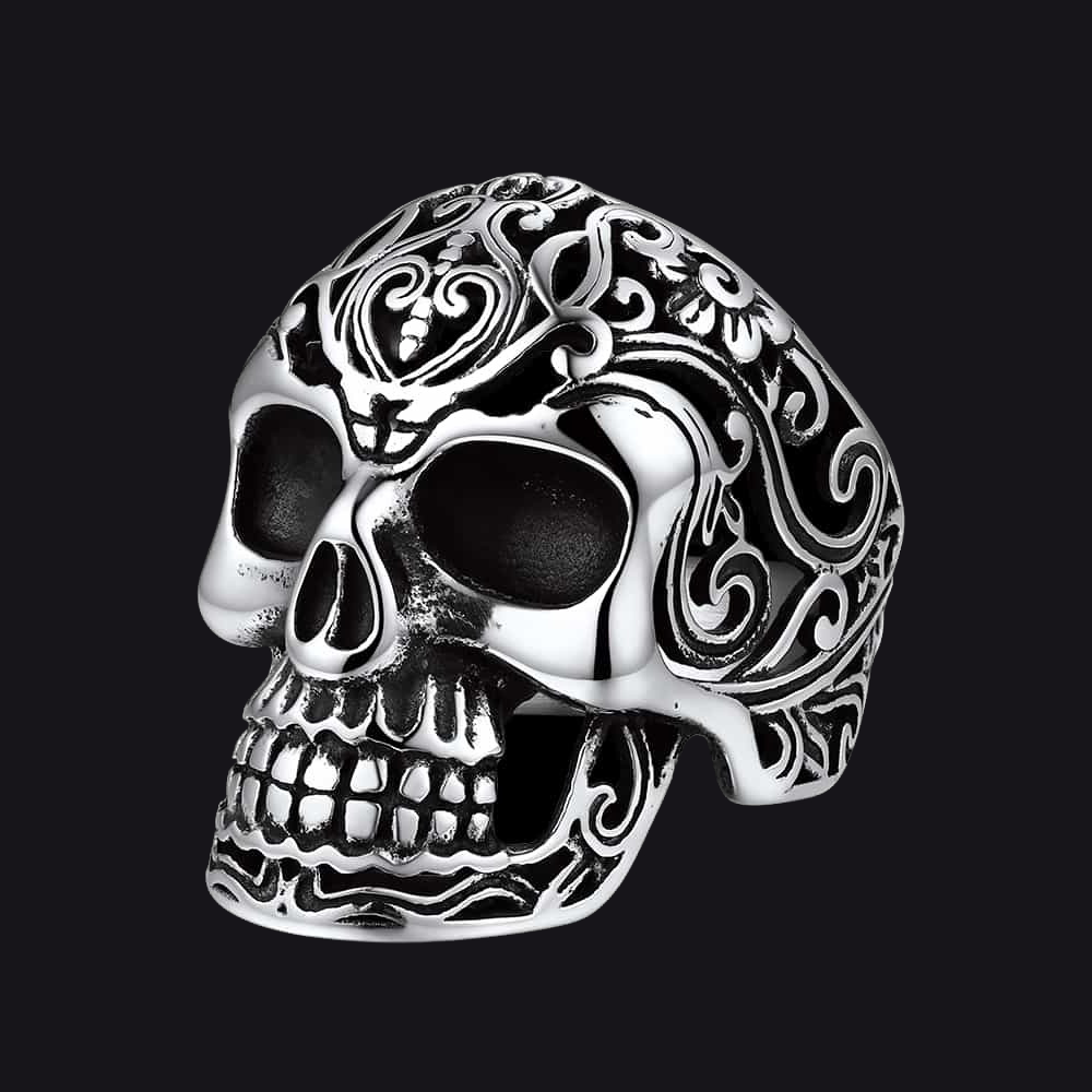 Punk Skull Hollow Sugar Ring for Men