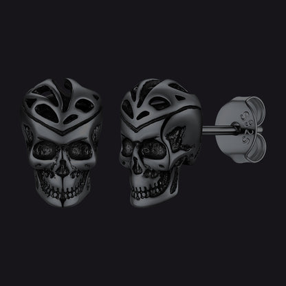 Skull Stud Earrings For Men