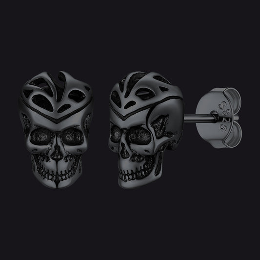 Skull Stud Earrings For Men