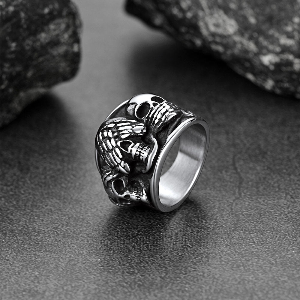  Skulls Ring For Men