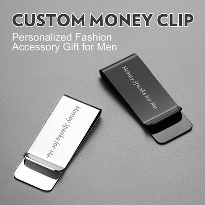 Customized Sleek Minimalist Money Clip for Men