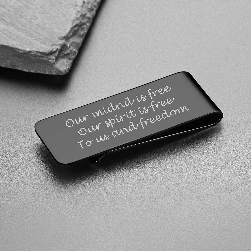 Customized Sleek Minimalist Money Clip for Men