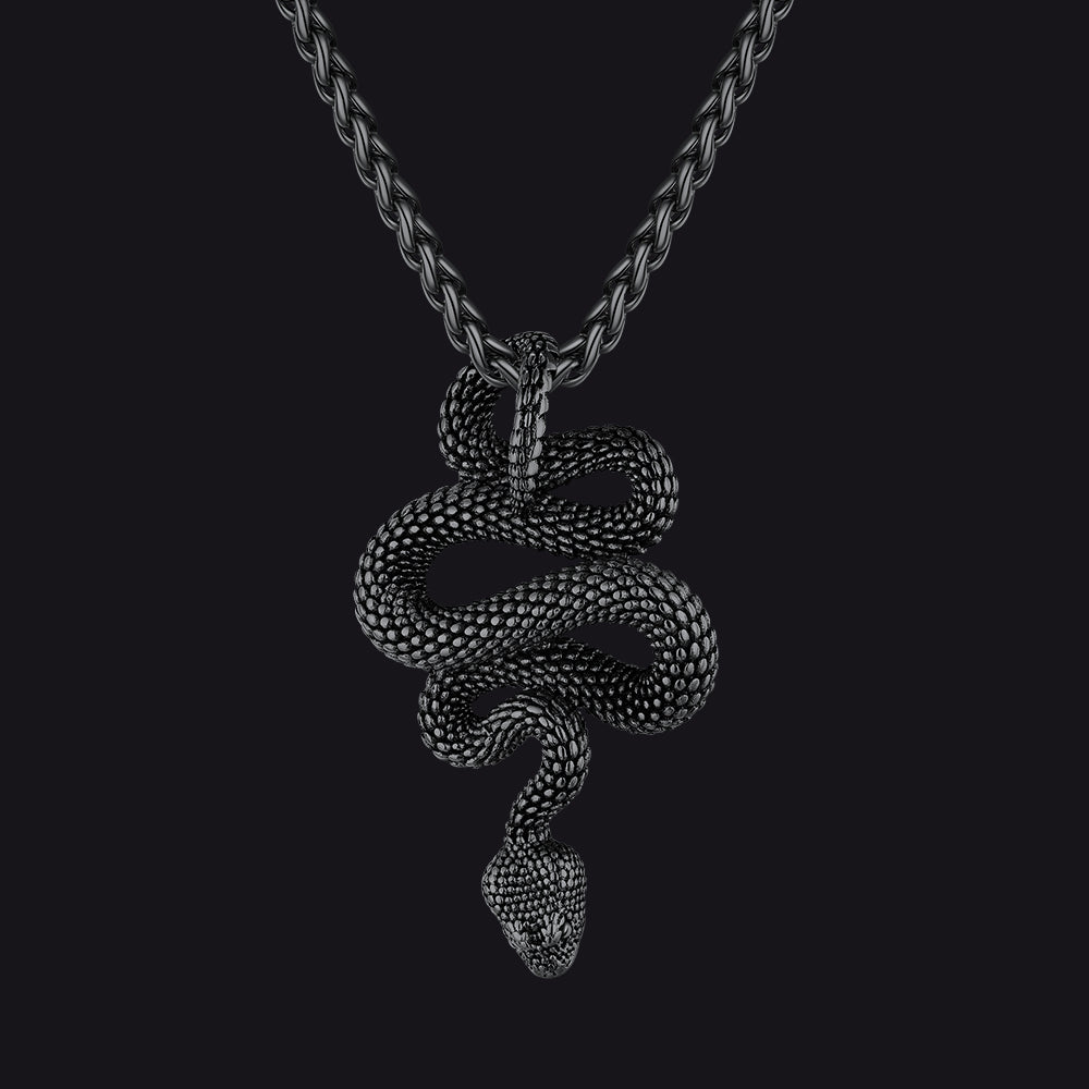 Gothic Retro Snake Necklace for Men Women