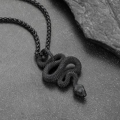 Gothic Retro Snake Necklace for Men Women