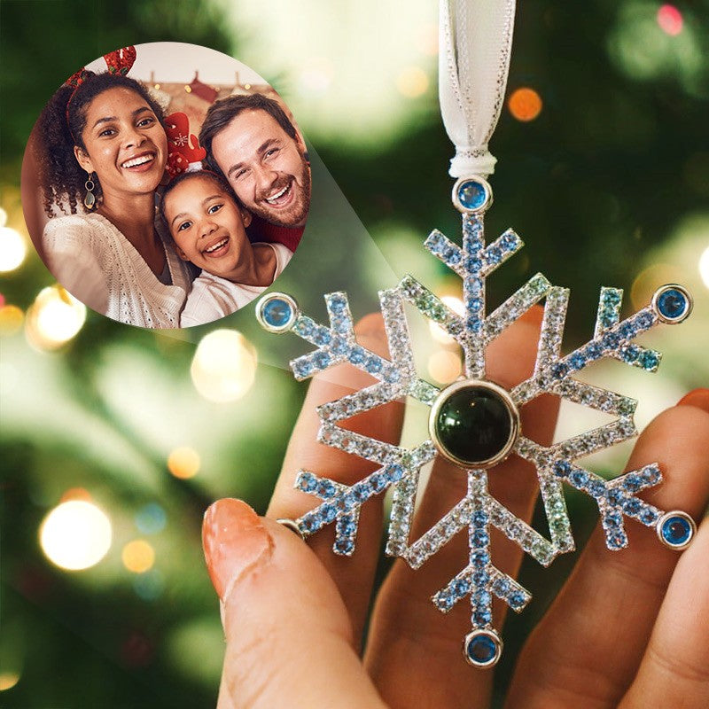 Personalized Photo Projection Christmas Ornaments For Family Lover Faithheartimg