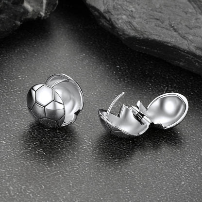 FaithHeart Stainless Steel Fashion Soccer Sport Stud Earrings FaithHeart