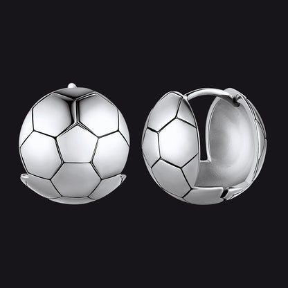 FaithHeart Stainless Steel Fashion Soccer Sport Stud Earrings FaithHeart