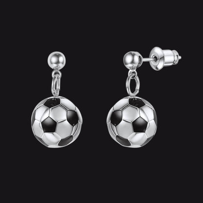 FaithHeart Soccer Sport Drop Stud Earrings FaithHeart