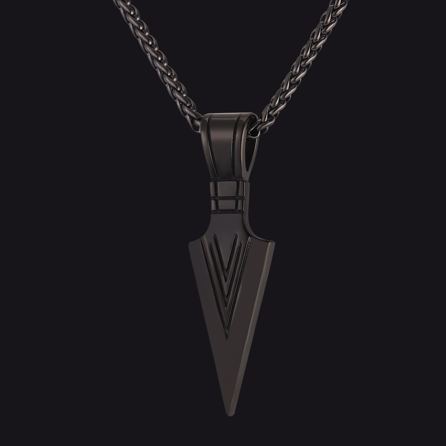 Hip Hop Spear Point Arrowhead Necklace Pendant For Men