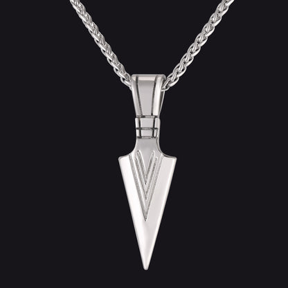 Hip Hop Spear Point Arrowhead Necklace Pendant For Men