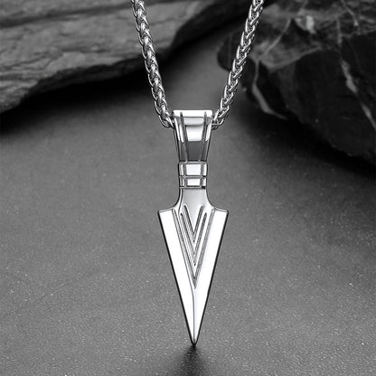 Hip Hop Spear Point Arrowhead Necklace Pendant For Men