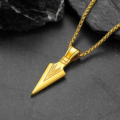 Hip Hop Spear Point Arrowhead Necklace Pendant For Men