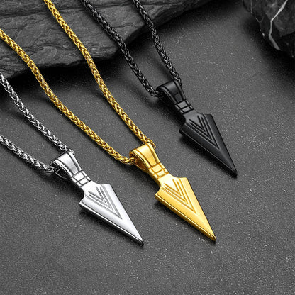 Hip Hop Spear Point Arrowhead Necklace Pendant For Men