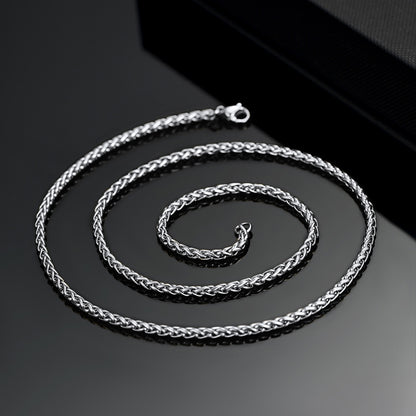 Stainless Steel Spiga Wheat Chain Necklace for Men