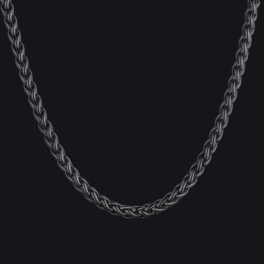 Stainless Steel Spiga Wheat Chain Necklace for Men