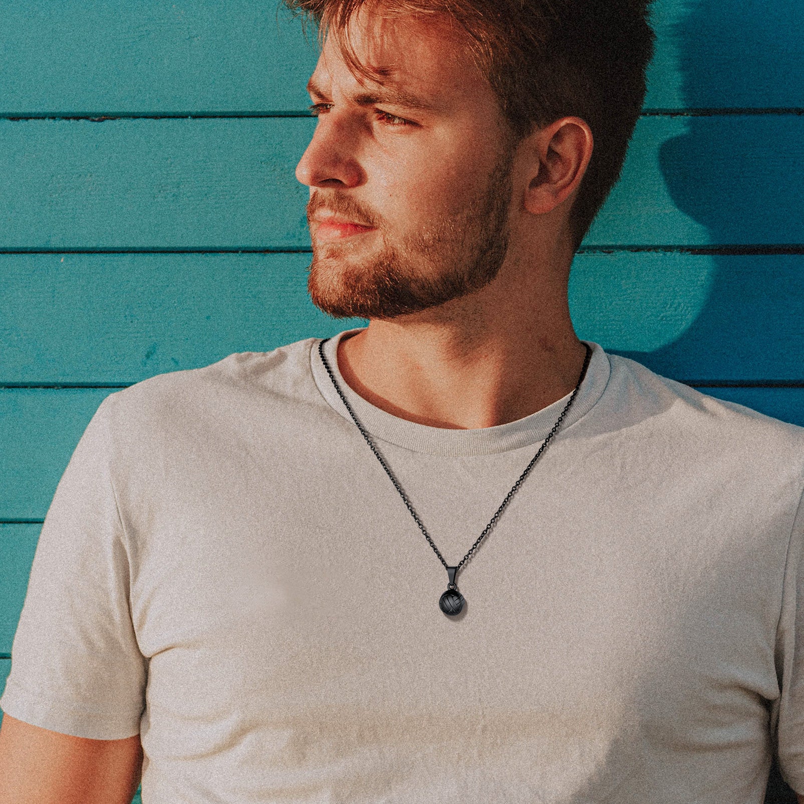 Gameday Sport Volleyball Pendant Necklace for Men Players and Fans 