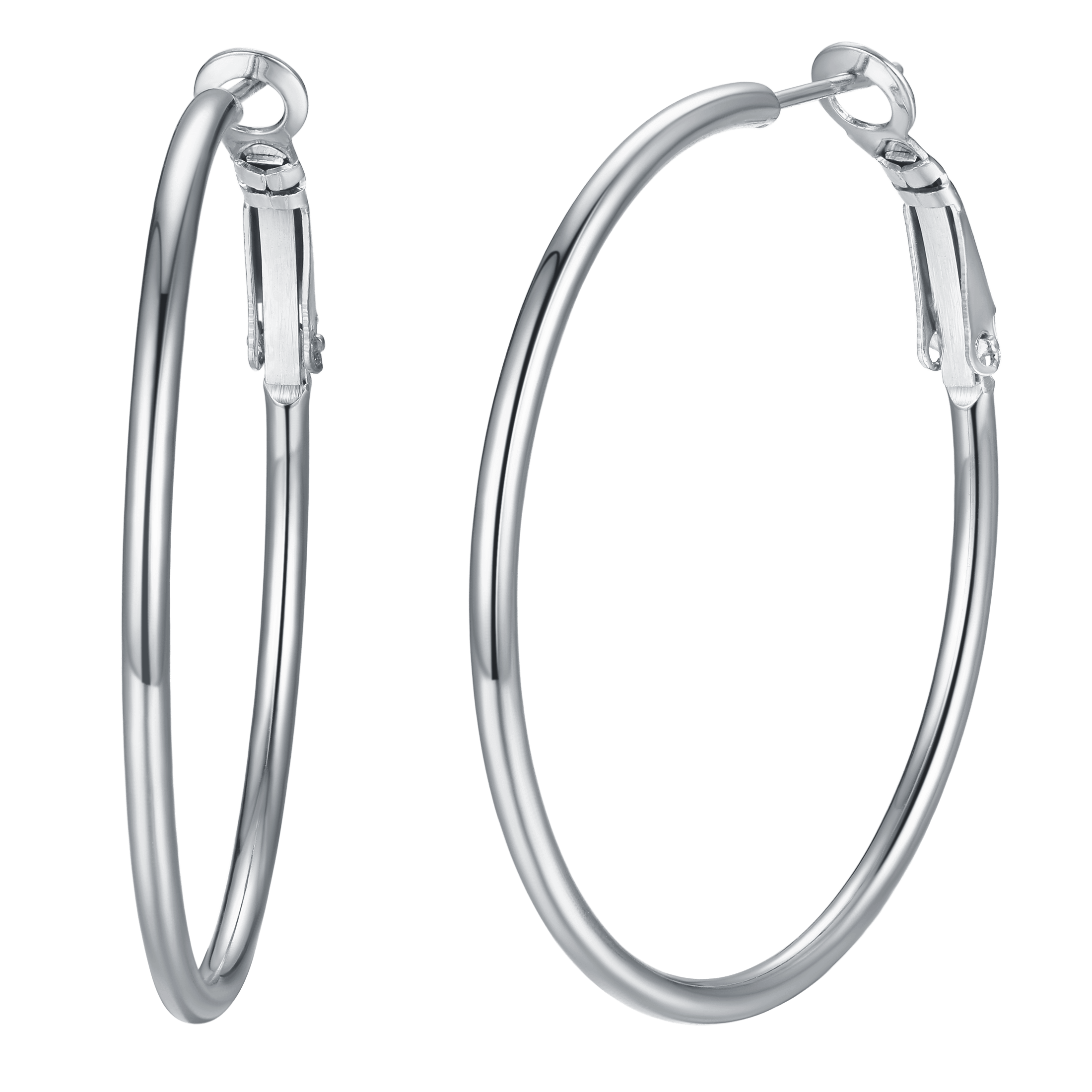 Lightweight Large Hoop Earrings Lobster Clasp