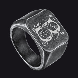 Customized Stainless Steel Signet Rings Gifts for Dad Son Men