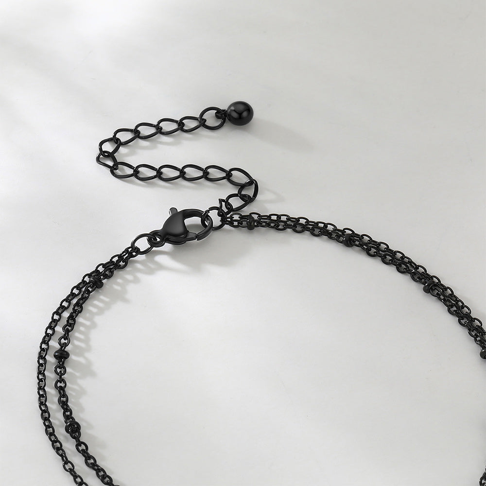 Initial Anklet - Layered Summer Beach Jewelry