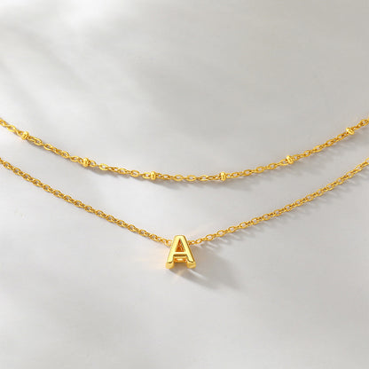 Initial Anklet - Layered Summer Beach Jewelry