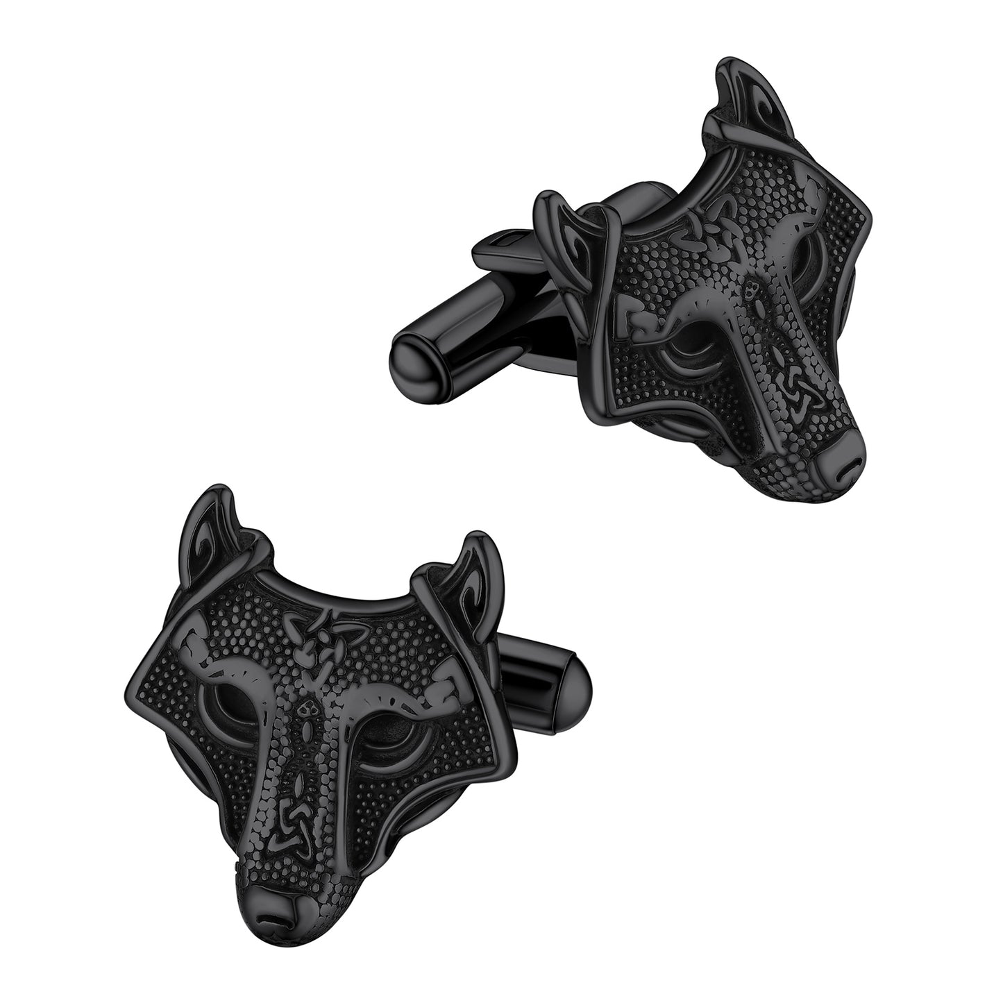 Norse Viking Celtic Wolf Cufflinks For Men FaithHeart