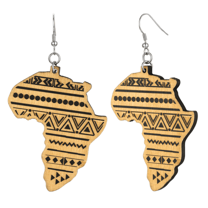 FaithHeart African Map Shaped For Unisex Drop Earrings FaithHeart