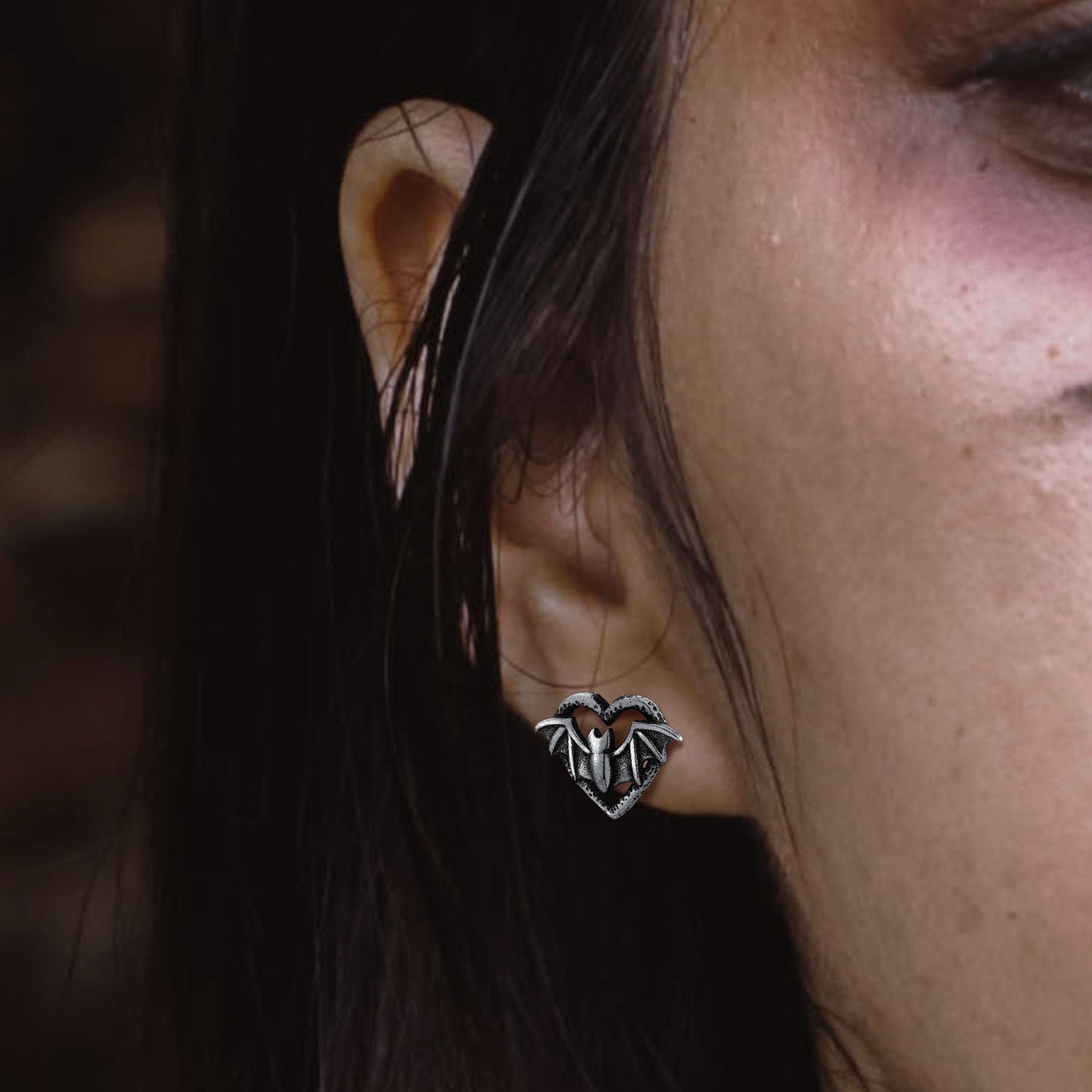 FaithHeart Bat Stud Earrings