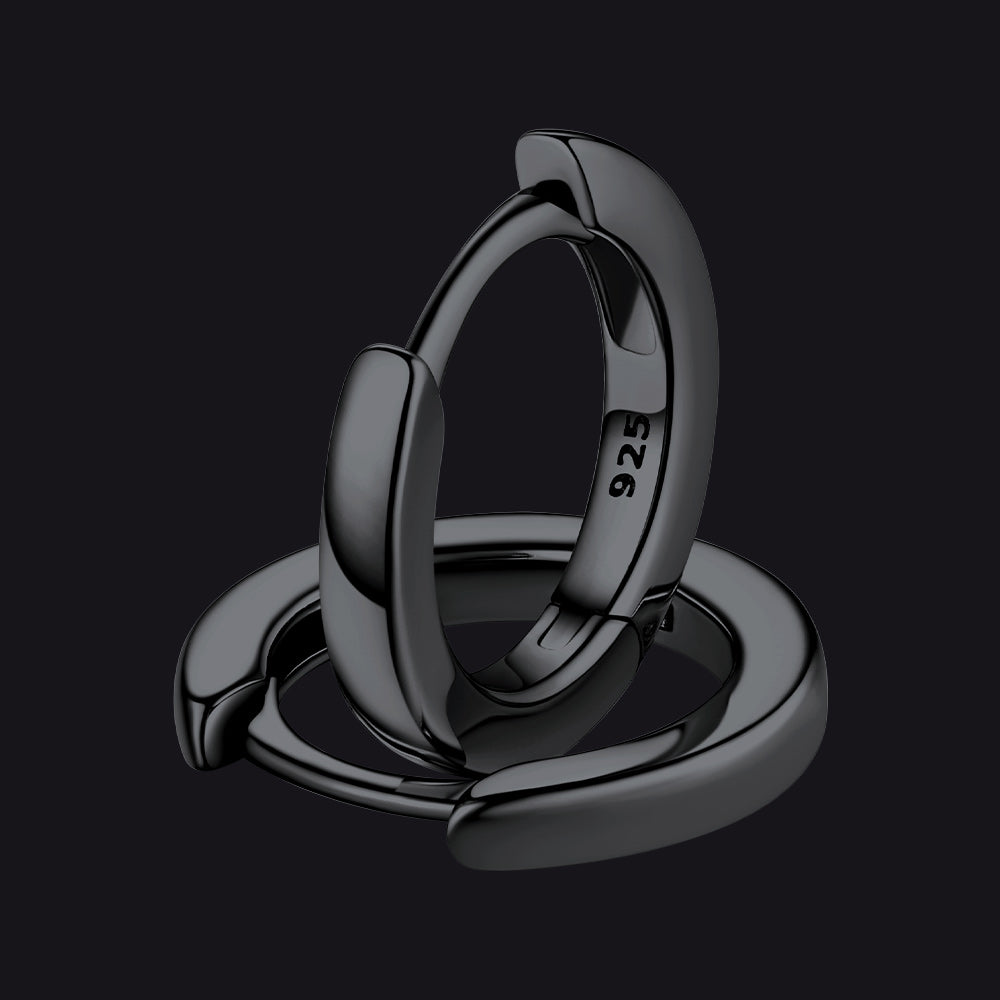 Classic Sterling Huggie Hoop Earrings