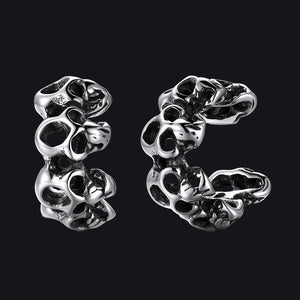 Skull ear cuff accessory gift box display for Halloween season.