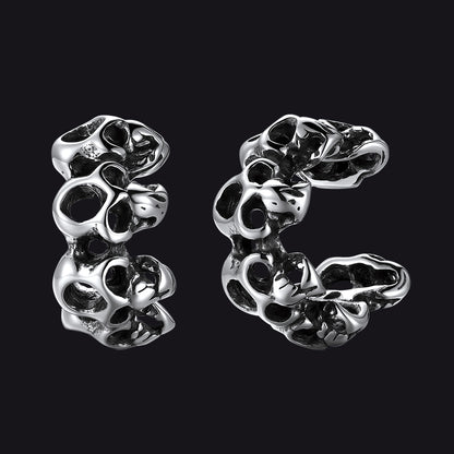 Skull ear cuff accessory gift box display for Halloween season.