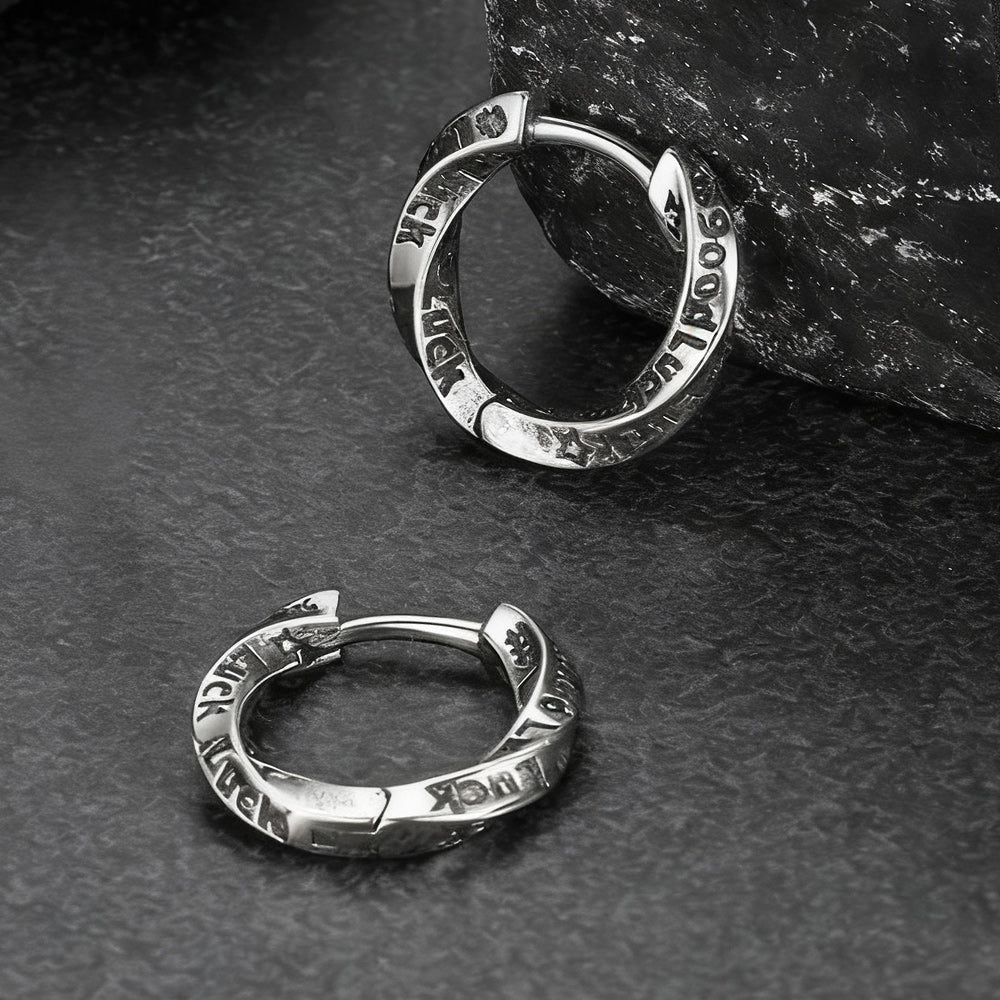 Minimalism Mobius Hoop Earrings for Men