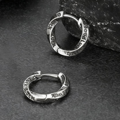 Minimalism Mobius Hoop Earrings for Men