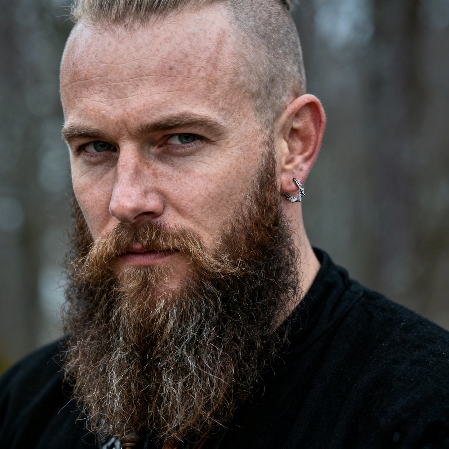 Punk Spike Thorns Huggie Hoop Earrings 