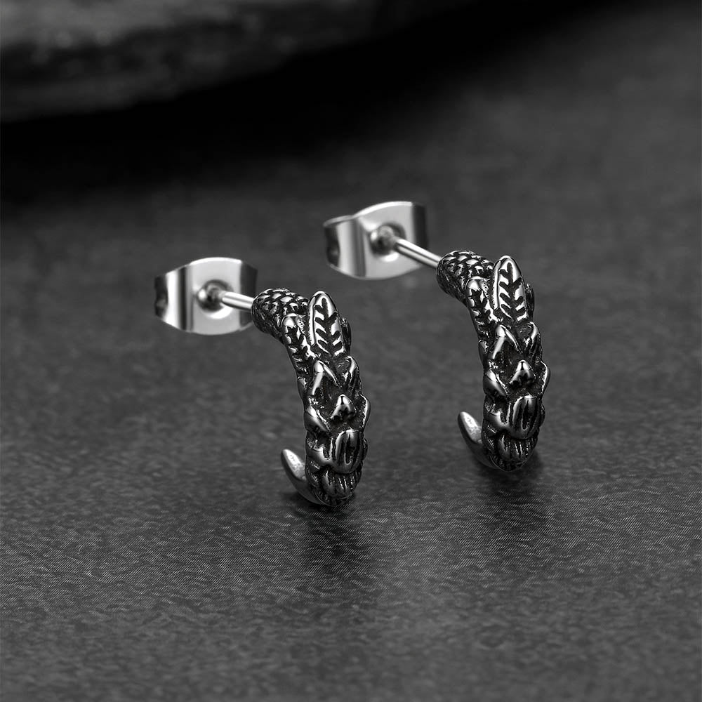 Men’s animal jewelry eagle claw earrings Gothic style