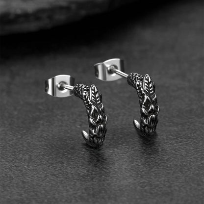 Men’s animal jewelry eagle claw earrings Gothic style