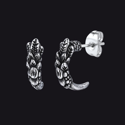 Gothic Native American tribal eagle claw earrings for men