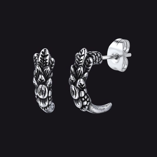 Gothic Native American tribal eagle claw earrings for menimg