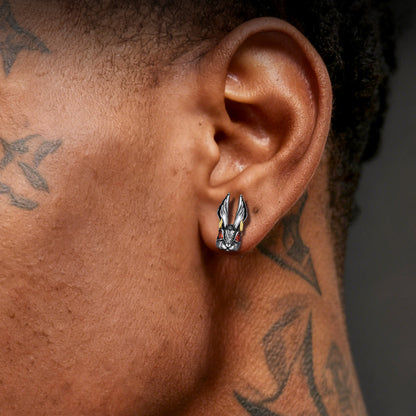 Vintage Alice Red-Eyed Rabbit Stud Earrings Halloween Gift