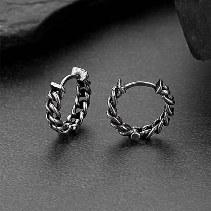 Tribal Vintage Chain Link Hoop Earrings