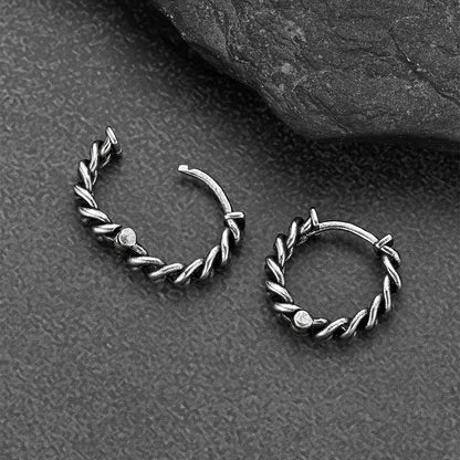 Tribal Vintage Chain Link Hoop Earrings