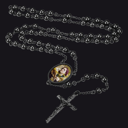 Customized Rosary Beads Necklace with Picture for Women Men