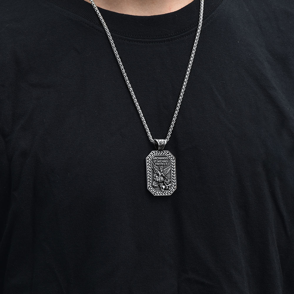 FaithHeart Saint Michael Pendant Necklace Amulet Jewelry FaithHeart