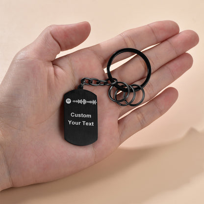 Customized Text Scannable Spotify Code Keychain With Picture FaithHeart Jewelry