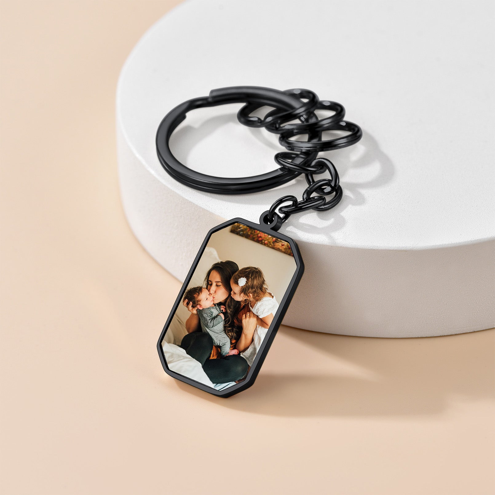 Personalized Spotify Code Dog Tag Keychain With Picture FaithHeart Jewelry