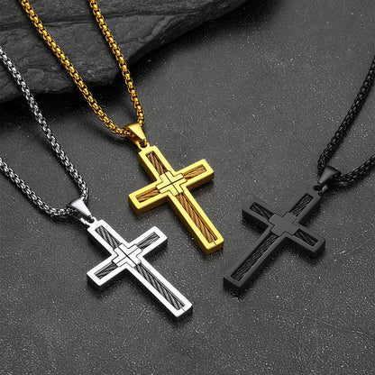  Christian Cross Necklace Pendant for Men
