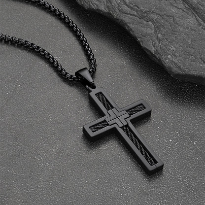  Christian Cross Necklace Pendant for Men
