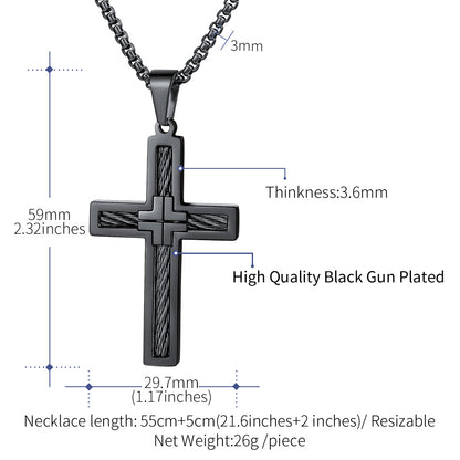  Christian Cross Necklace Pendant for Men