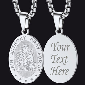 FaithHeart Saint Anthony Necklace Catholic Patron Saints Medal FaithHeart