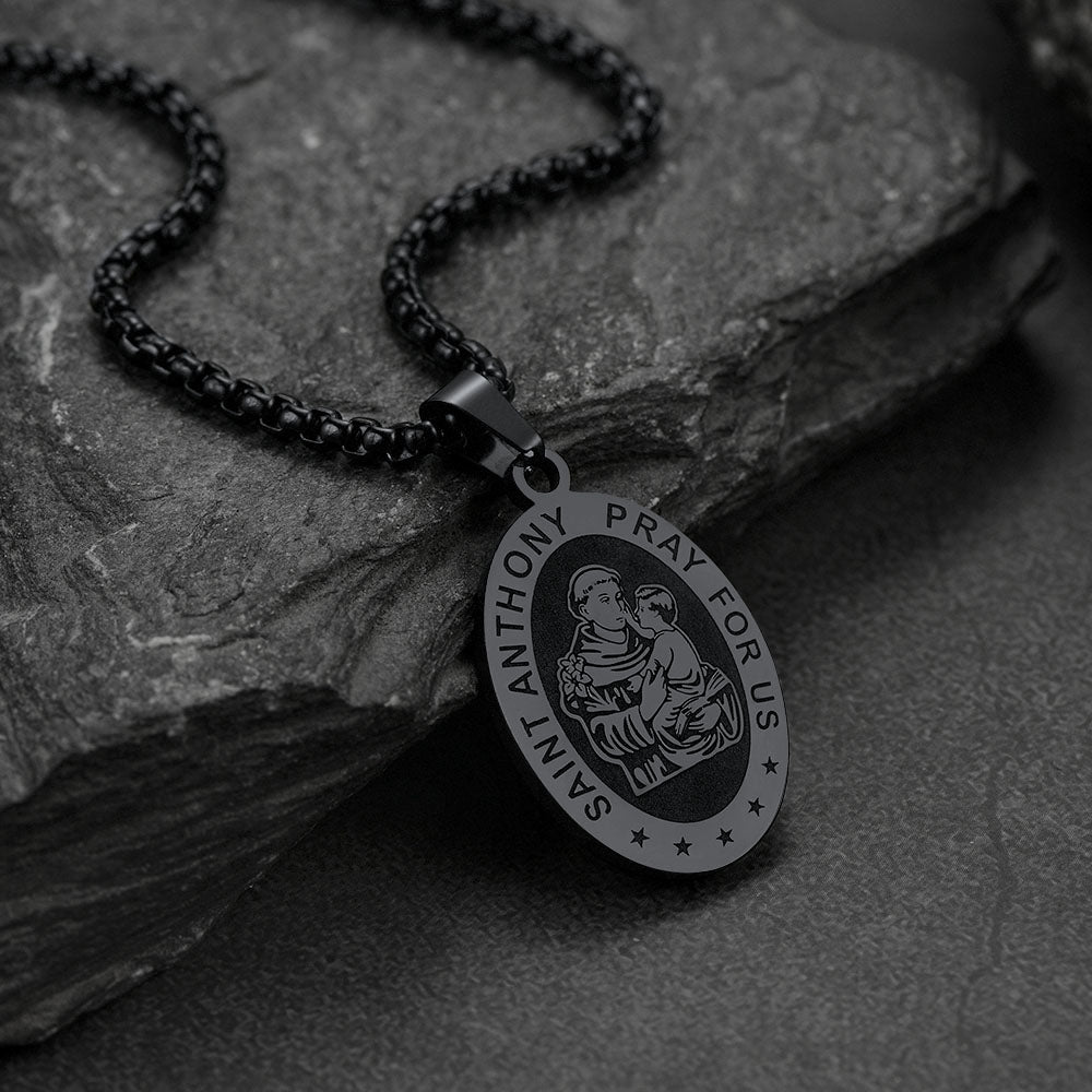FaithHeart Saint Anthony Necklace Catholic Patron Saints Medal FaithHeart